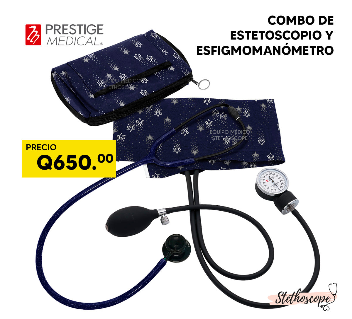 Esfigmonanómetro y estetoscopio Prestige Medical
