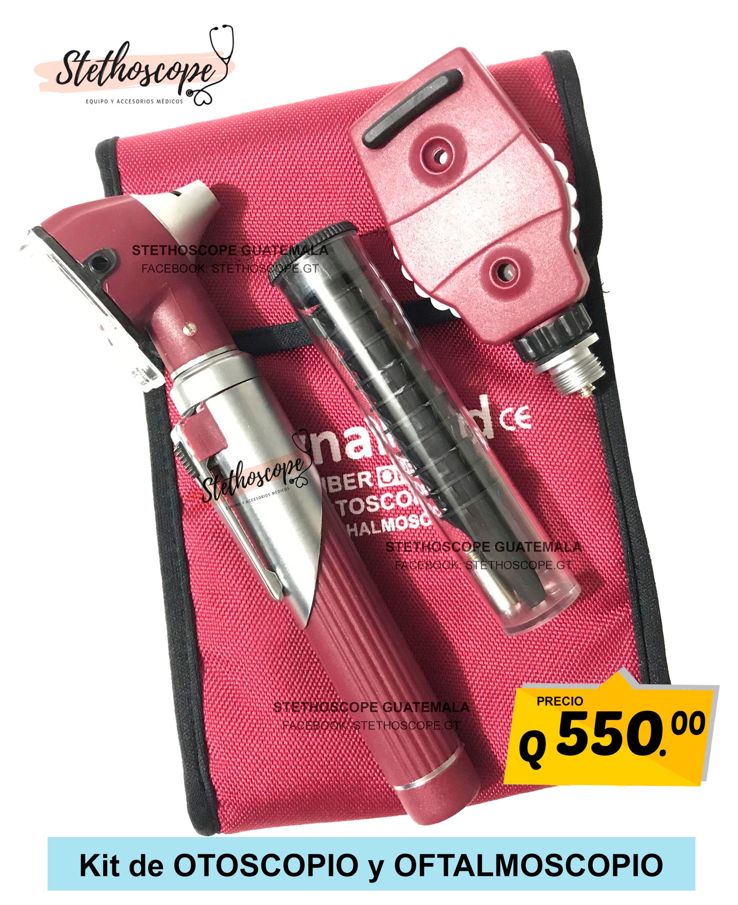 Kit de otoscopio y oftalmoscopio