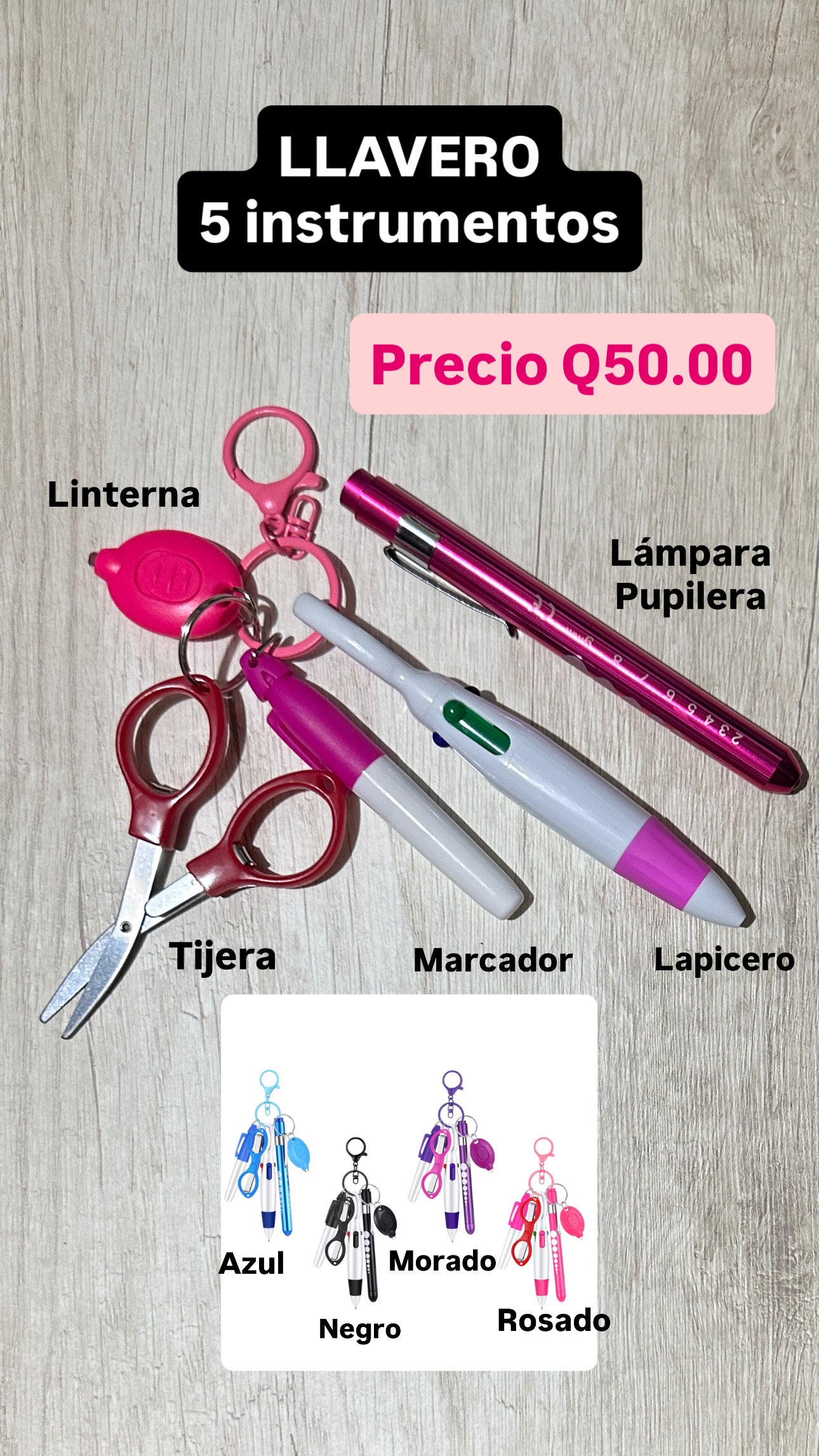 Llavero 5 instrumentos