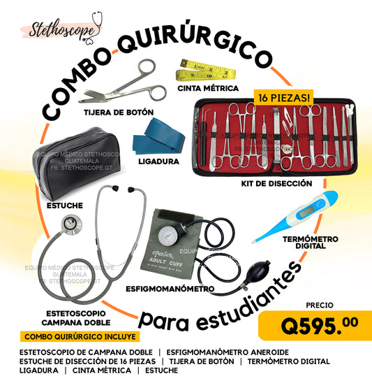 Combo quirúrgico 16 piezas