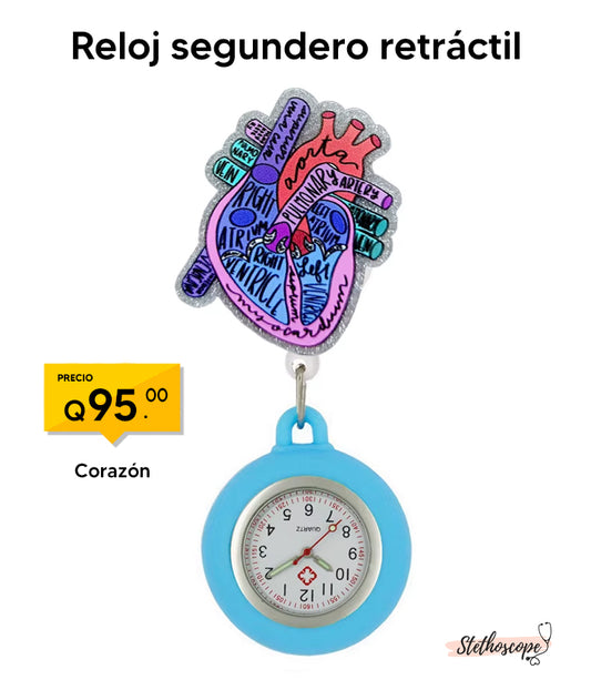 Reloj segundero retráctil