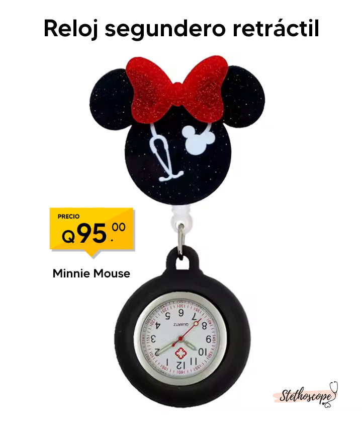 Reloj segundero retráctil