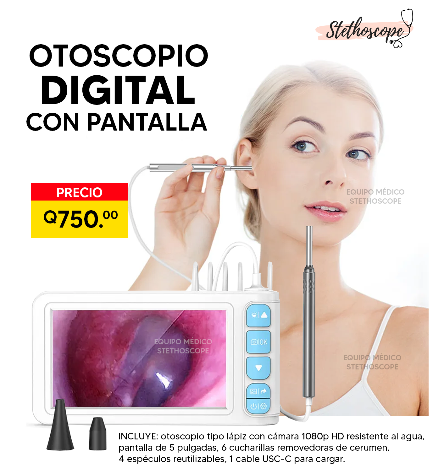 Otoscopio digital cámara