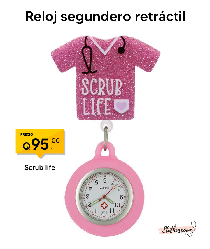 Reloj segundero retráctil