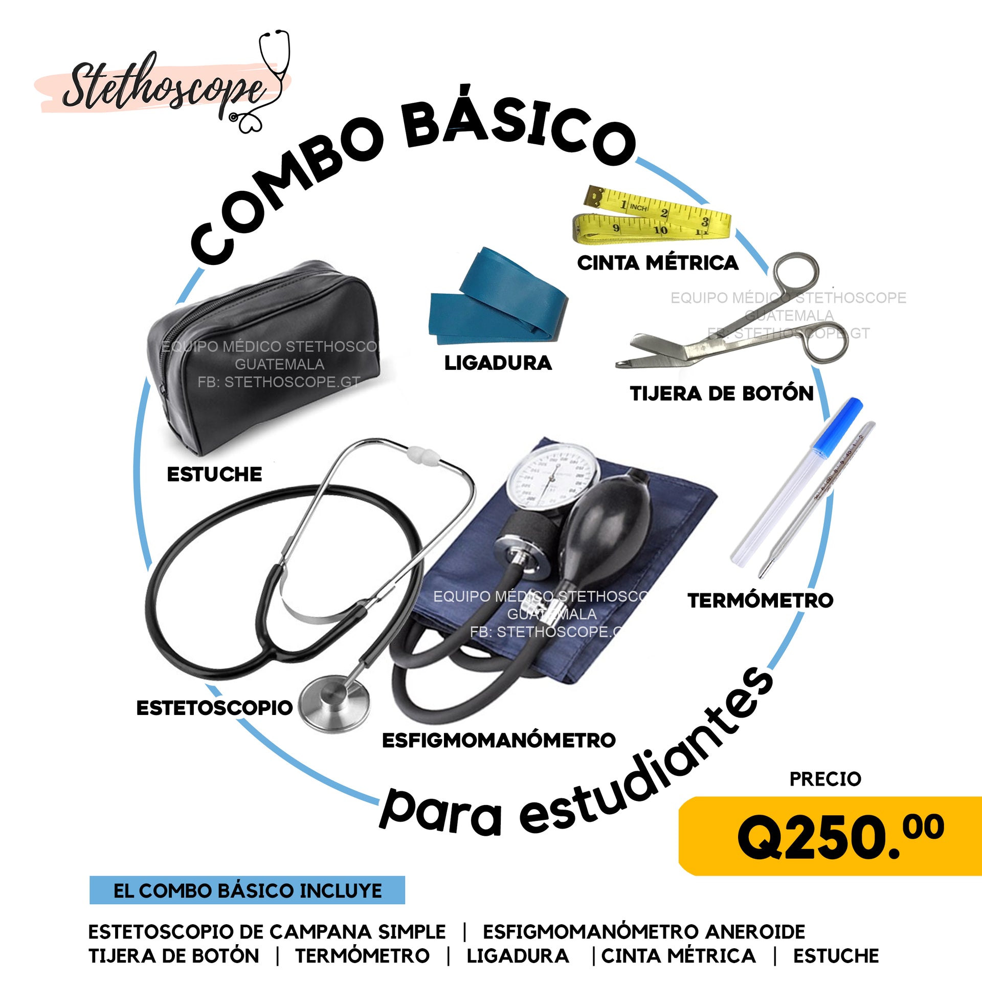 ❤️ Kit de - Equipo Médico Stethoscope - Guatemala