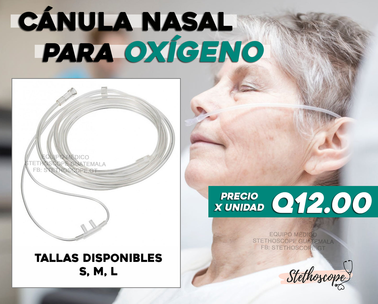 Cánula nasal para oxígeno