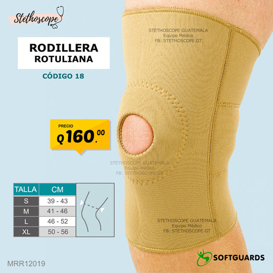 Rodillera de neopreno con soporte para rótula