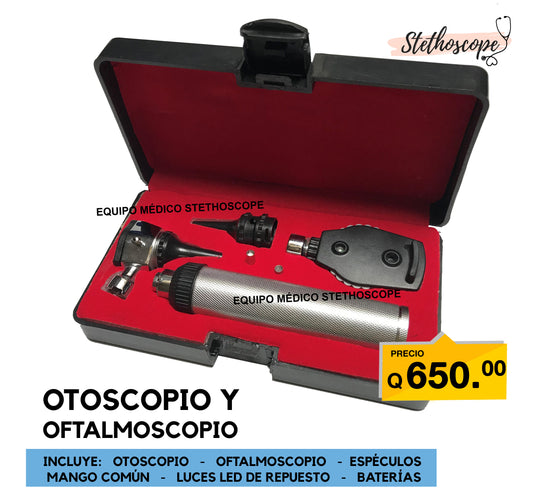 Set de otoscopio y oftalmoscopio