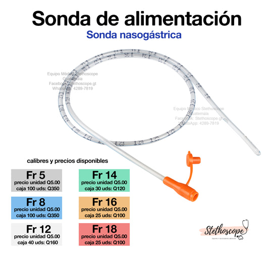 Sonda de alimentación/nasogástrica